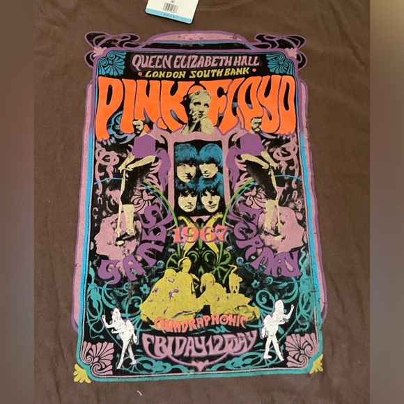 NWT Pink Floyd Brown Band Short sleeve Tee shirt women’s large - Picture 3 of 7